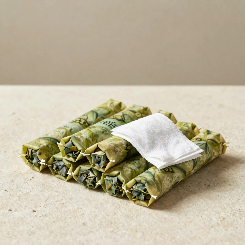 Grüntee Oshibori Zehnerpack
